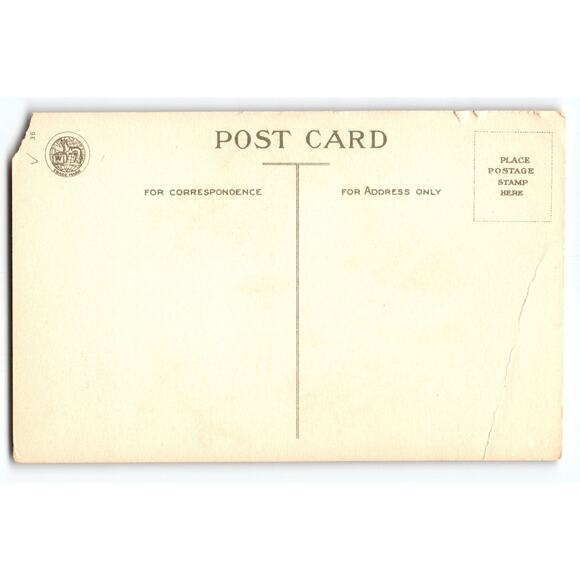 Vintage Christmas Postcard Snowy Cabin Poinsettia Sincere Greetings - Picture 2 of 2